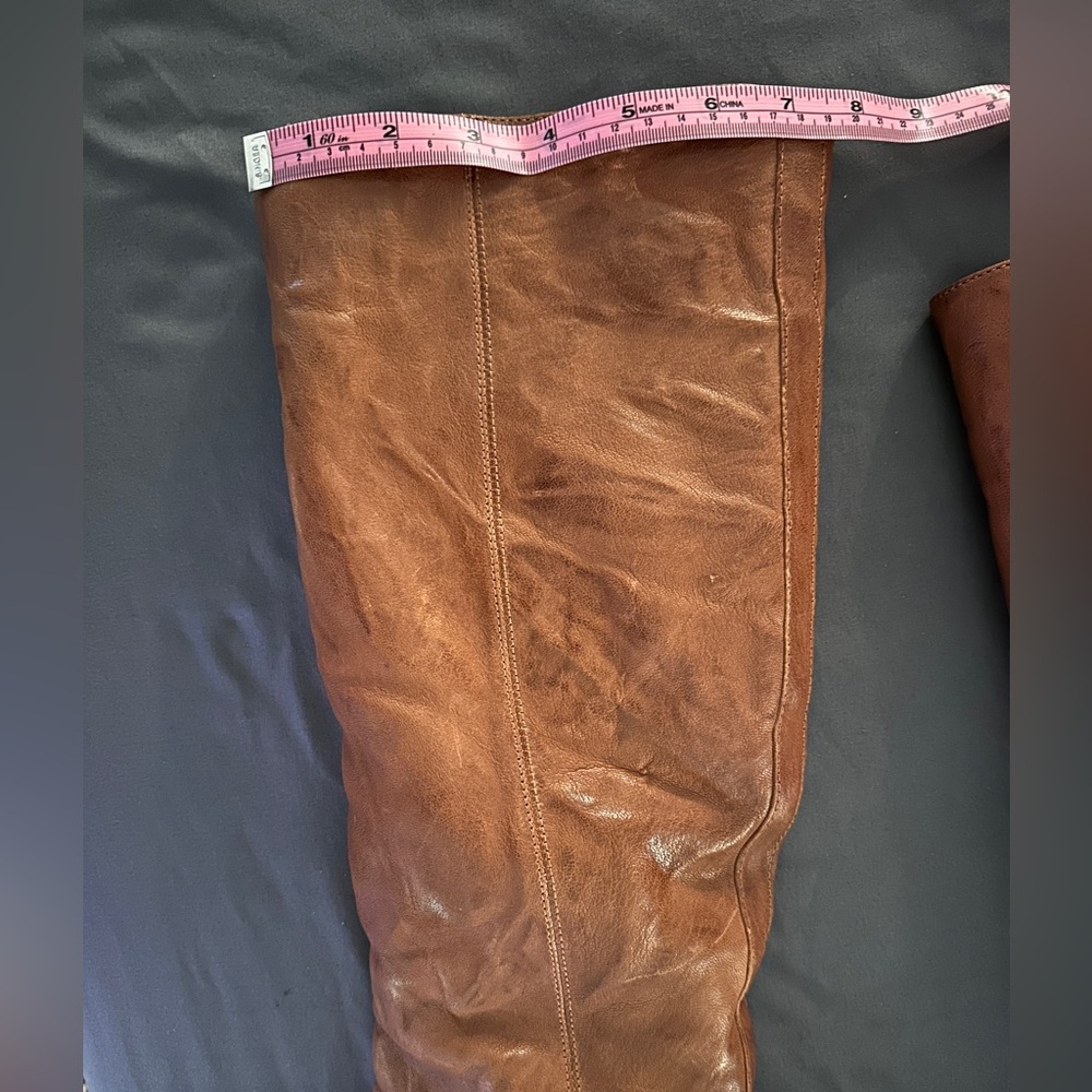 Vero Cuoio Tan Leather Heeled Boots - Picture 6 of 7